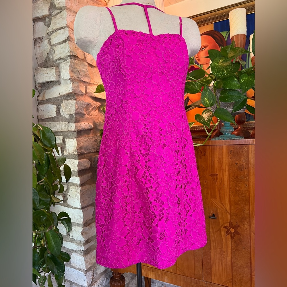 Lilly Pulitzer Demi Lace Convertible Berry Sangri Dress size 0